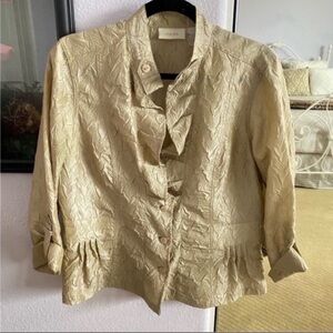 Women's Chico's Gold Statement Blazer Size 10